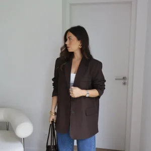 BLAZER MARRON FONCÉ TAO