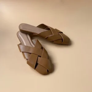 Mules plates - Camel