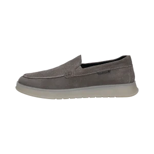 Leder Mokassin grau