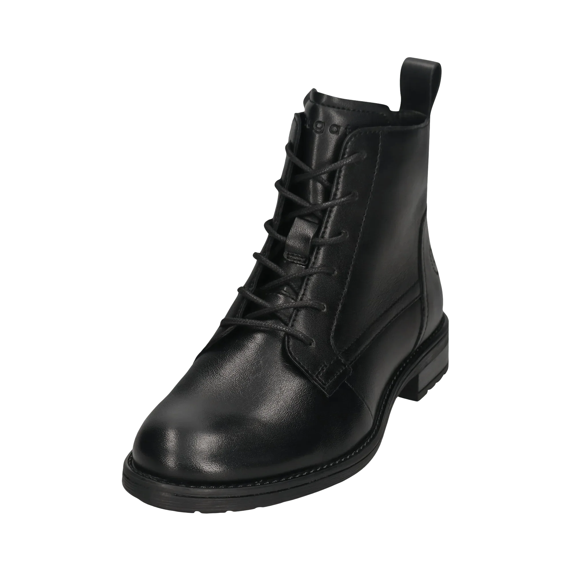 Leder Schnürstiefel schwarz – Image 2