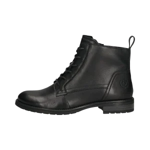 Leder Schnürstiefel schwarz