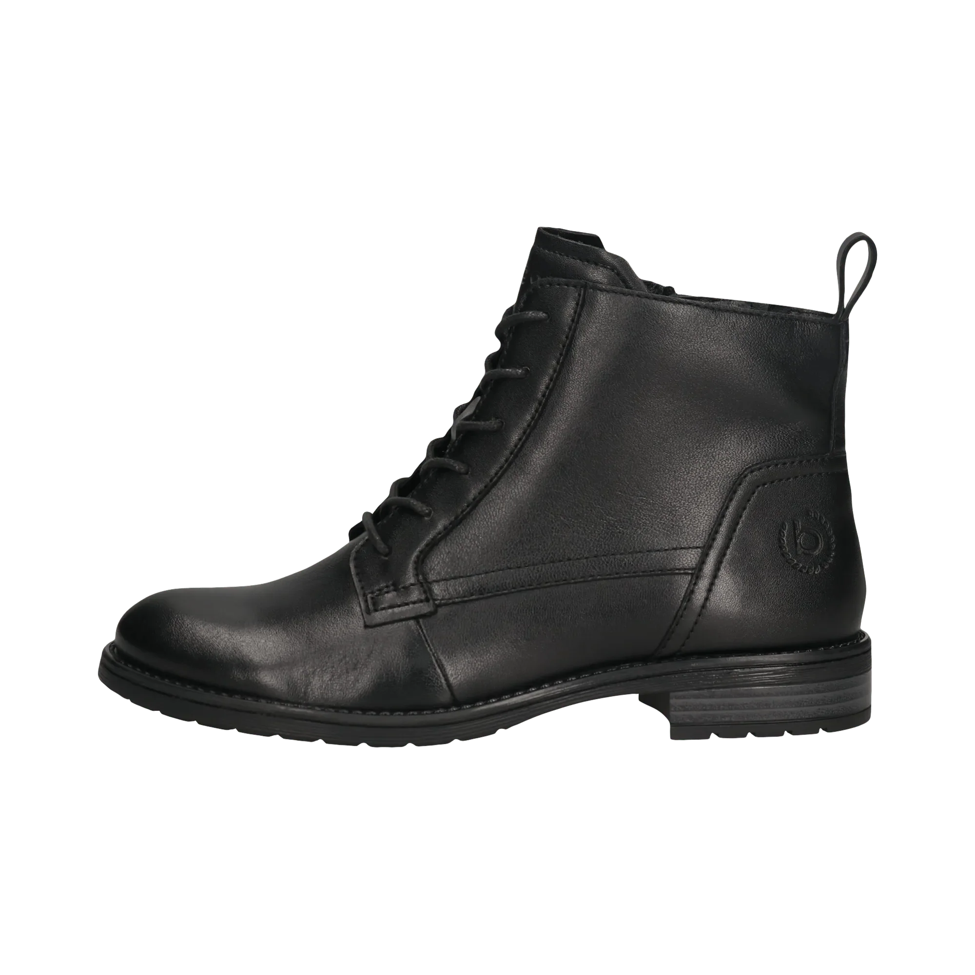 Leder Schnürstiefel schwarz
