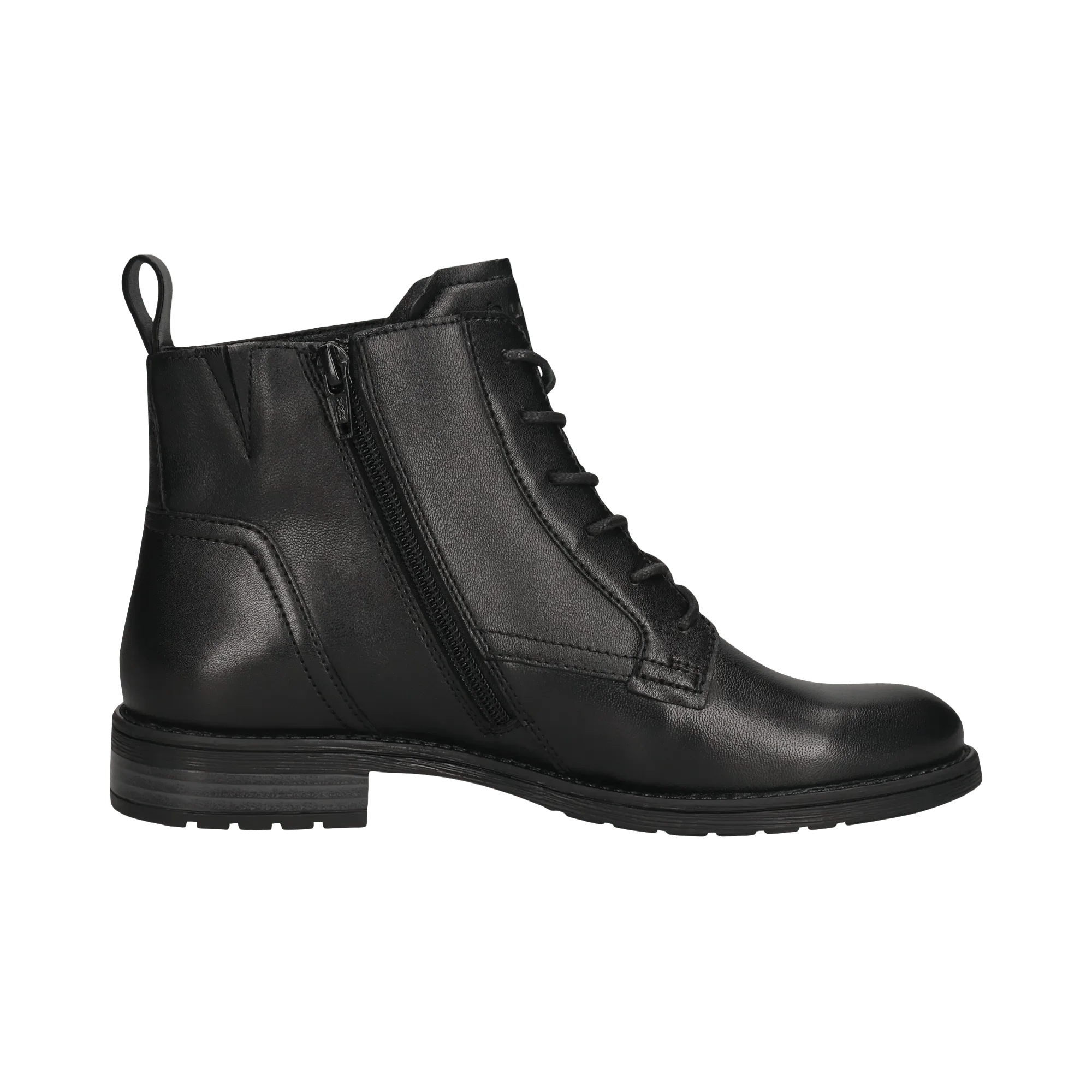 Leder Schnürstiefel schwarz – Image 4