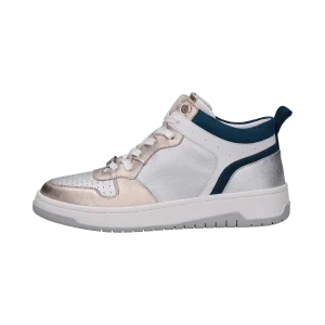 Leder Sneaker silber