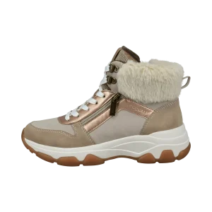 Schnürstiefel beige