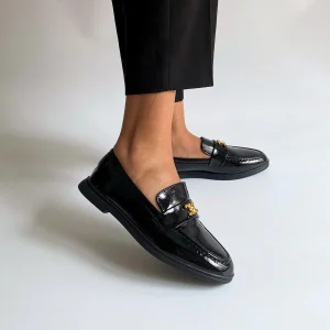 Mocassin vernis - Noir