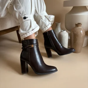 Bottines à talons - Marron
