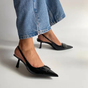 Escarpin à motif - Noir