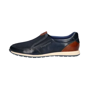 Leder Slip on dunkelblau