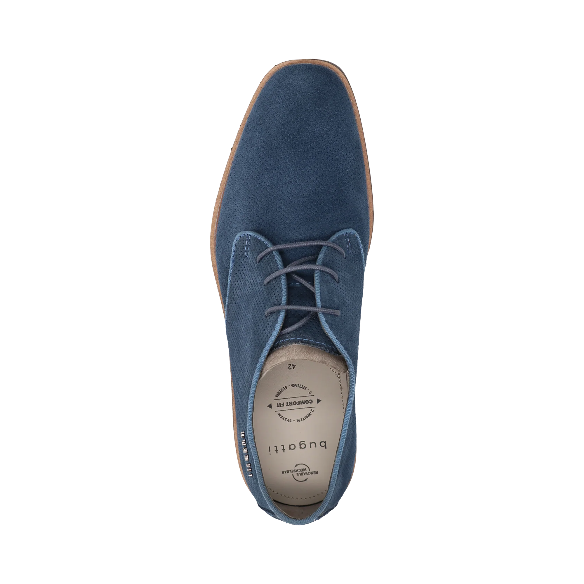 Leder Business Schnürer hellblau – Image 6