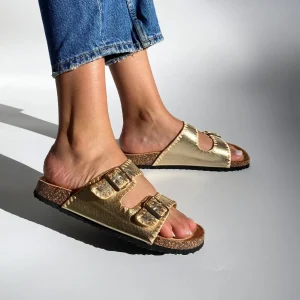 Sandales plates - Gold