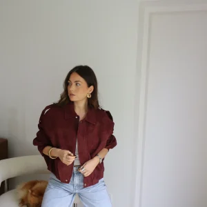 VESTE CHARLOTTE BORDEAUX