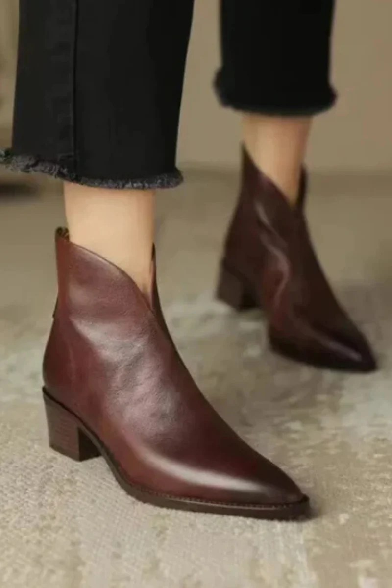 Jade | Bottines Élégantes Femme à Talons Bas pour Un Style Chic