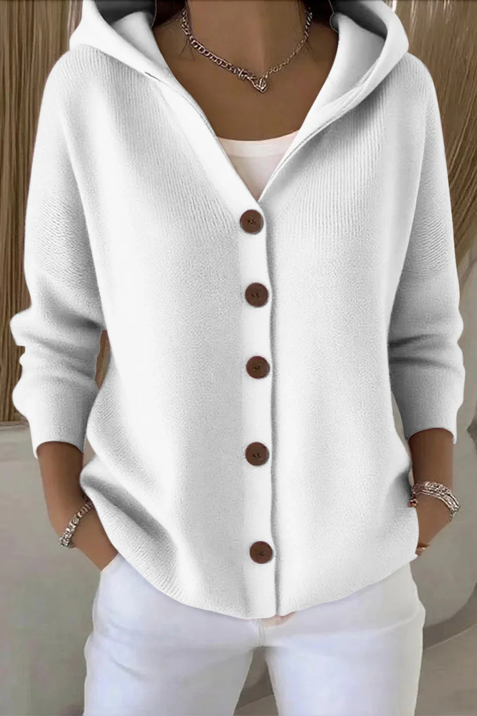 Marine | Cardigan Femme Élégant – Gilet Doux, Léger et Confortable pour le Quotidien – Image 4