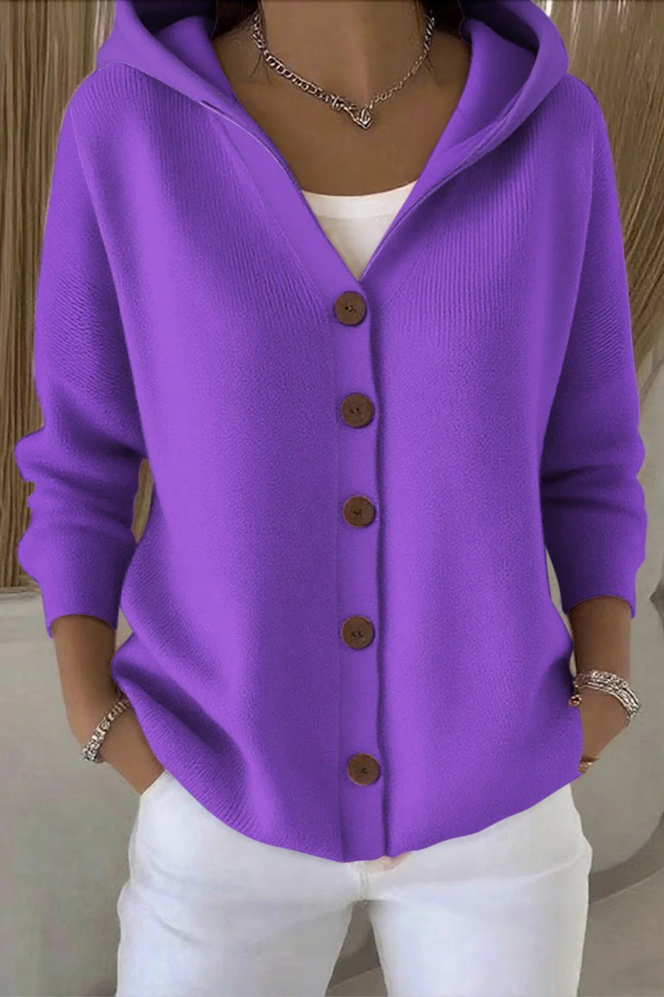 Marine | Cardigan Femme Élégant – Gilet Doux, Léger et Confortable pour le Quotidien – Image 6