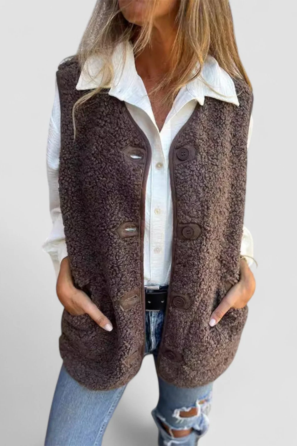 Sofia | Gilet Sans Manche Femme Élégant pour Travail, Loisirs et Occasions Formelles