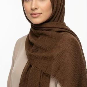 Hijab Froissé SaddleBrown Basic Collection