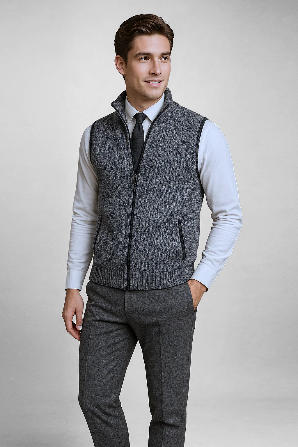 Gabrielle | Gilet Homme avec Fermeture Éclair – Élégant, Doux et Polyvalent – Image 3