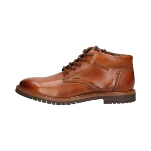 Leder Schnürstiefel cognac