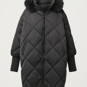 Gaïa | Élégante Doudoune Longue Femme Matelassée avec Capuche