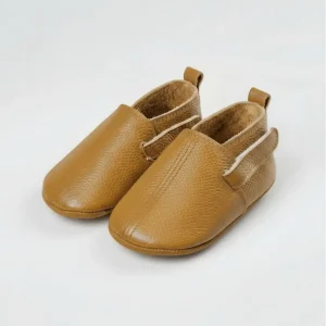 Chaussons en Cuir à Scratch pour Bébé