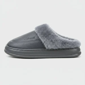Chaussons en Similicuir Fourrés pour Homme