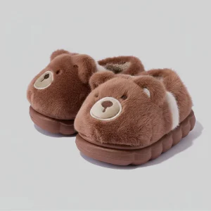 Chaussons Enfant Peluche Ours