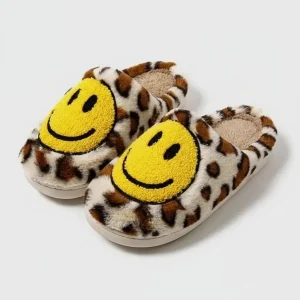 Chaussons Smiley Léopard