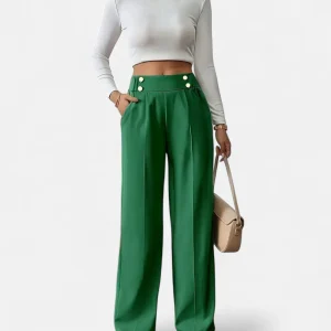 Laurior | Pantalon Femme Taille Haute Chic – Style Bureau