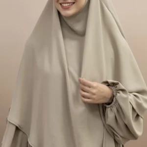 Khimar long taupe