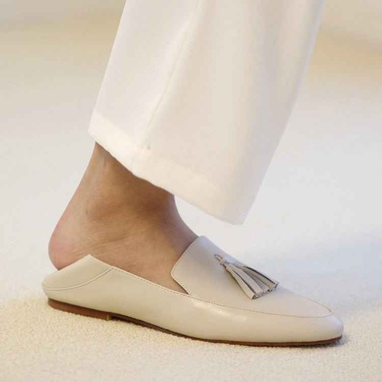 Mocassins Femme Cuir Véritable à Franges - Chaussures Plates Confort Élégant – Image 7