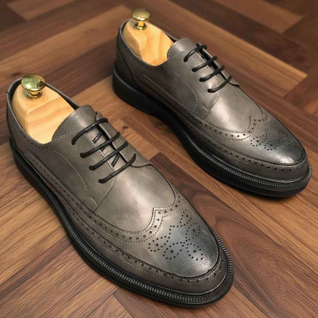 Oxford Brogue Homme Cuir - Chaussures Confort – Image 2