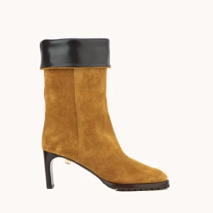 Bottes décontractées Victoria à talon moyen en daim Camel